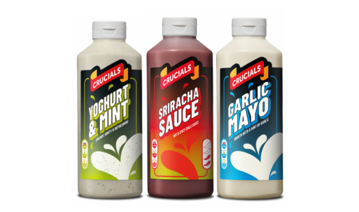 Crucials Sauce x 3 (Mint/Sriracha/Garlic Mayo) 500ml Free doner kebab mix